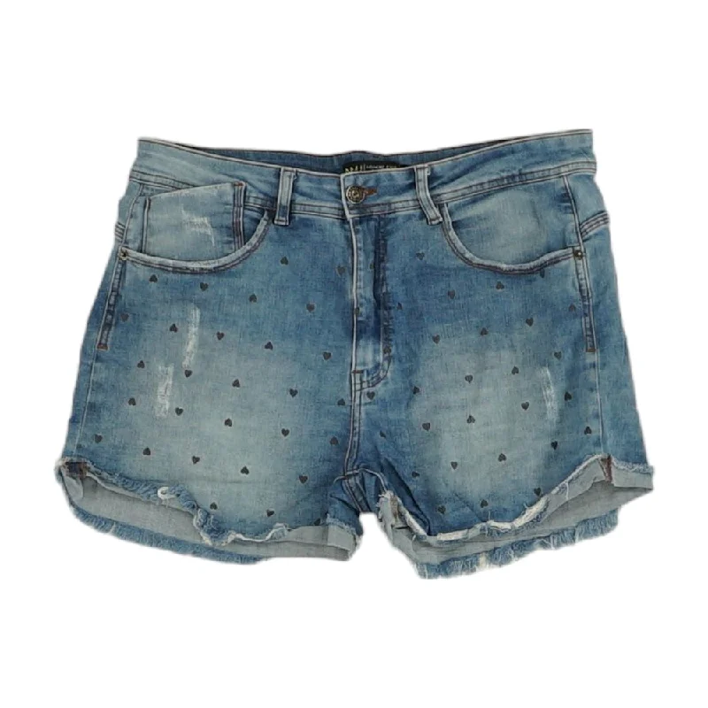 Blue Hearts Denim Shorts