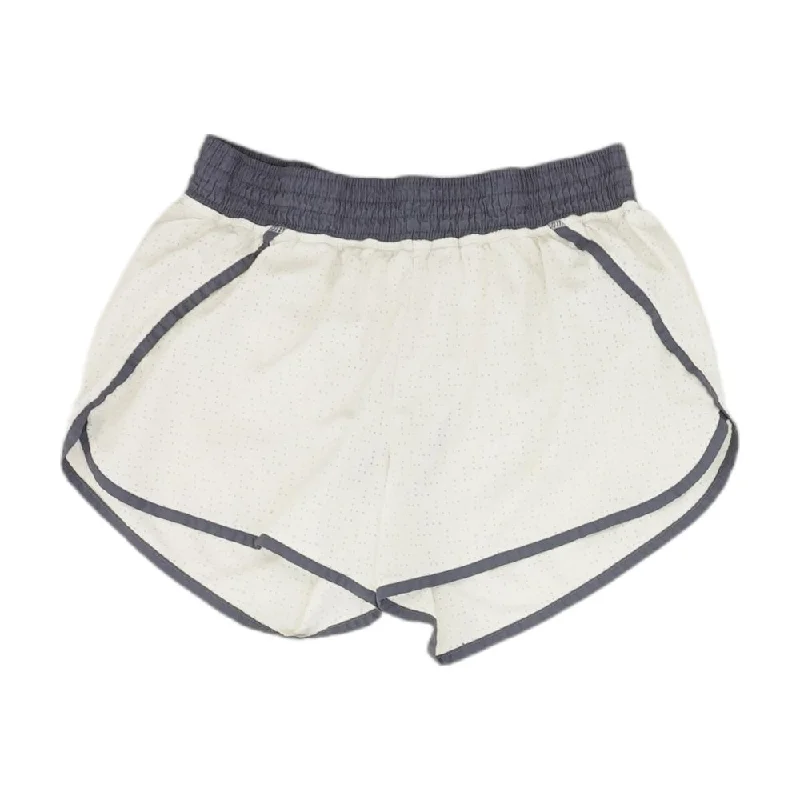 White Solid Active Shorts