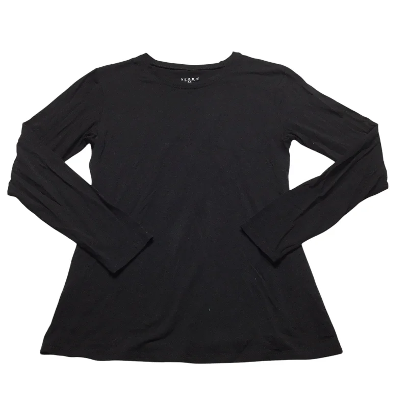 Top Long Sleeve Basic By Serra In Black, Size: M