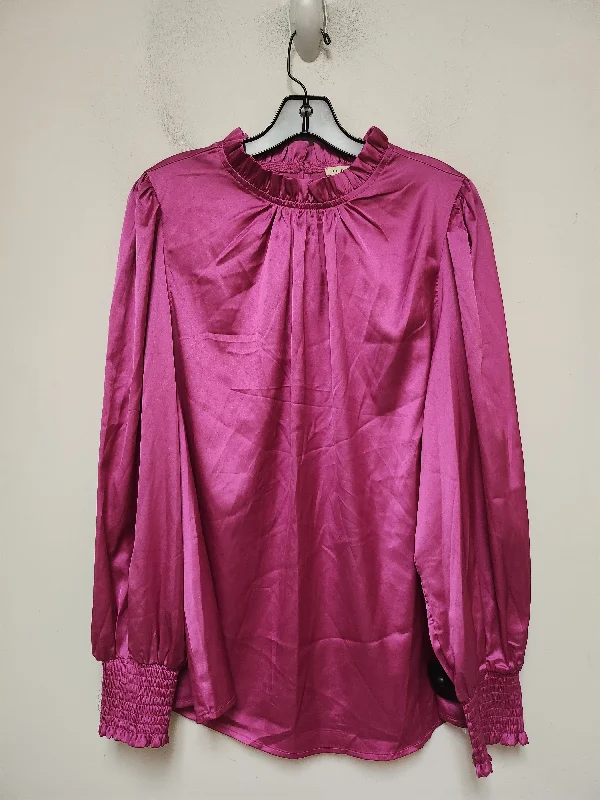 Top Long Sleeve By Jodifl In Pink, Size: L