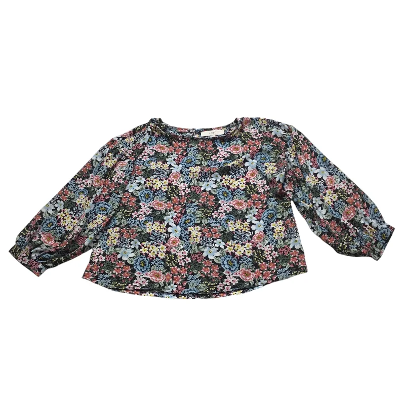 Top Long Sleeve By Loft In Floral Print, Size: S