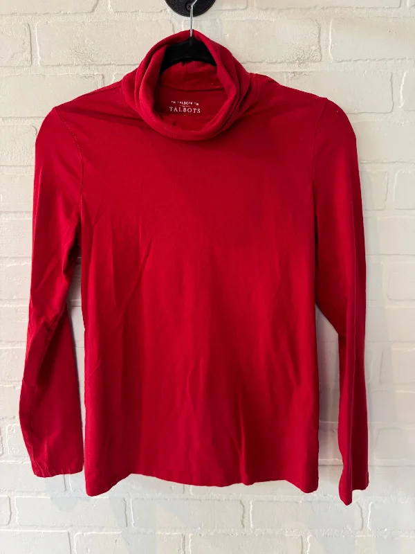 Top Long Sleeve By Talbots In Red, Size: S